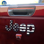 Jeep Emblem Overlay Decals - Basic Black & White American Flag