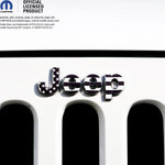 Jeep Emblem Overlay Decals - Basic Black & White American Flag - Tiny Wrapz