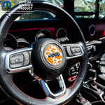 Jeep Wrangler JK Steering Wheel Circle Brown Cow Vinyl Decal Sticker 2007-2017 - Tiny Wrapz