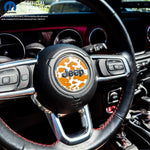Jeep Wrangler JK Steering Wheel Circle Brown Cow Vinyl Decal Sticker 2007-2017 - Tiny Wrapz
