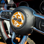 Jeep Wrangler JK Steering Wheel Circle Brown Cow Vinyl Decal Sticker 2007-2017 - Tiny Wrapz