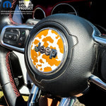 Jeep Wrangler JK Steering Wheel Circle Brown Cow Vinyl Decal Sticker 2007-2017 - Tiny Wrapz