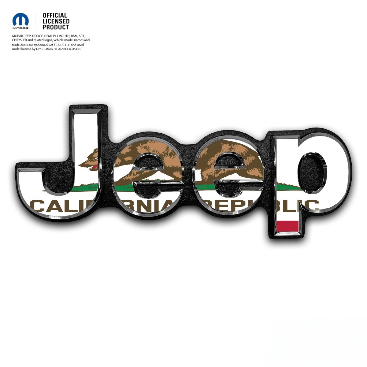 Jeep Emblem Overlay Decals - California Flag - Tiny Wrapz