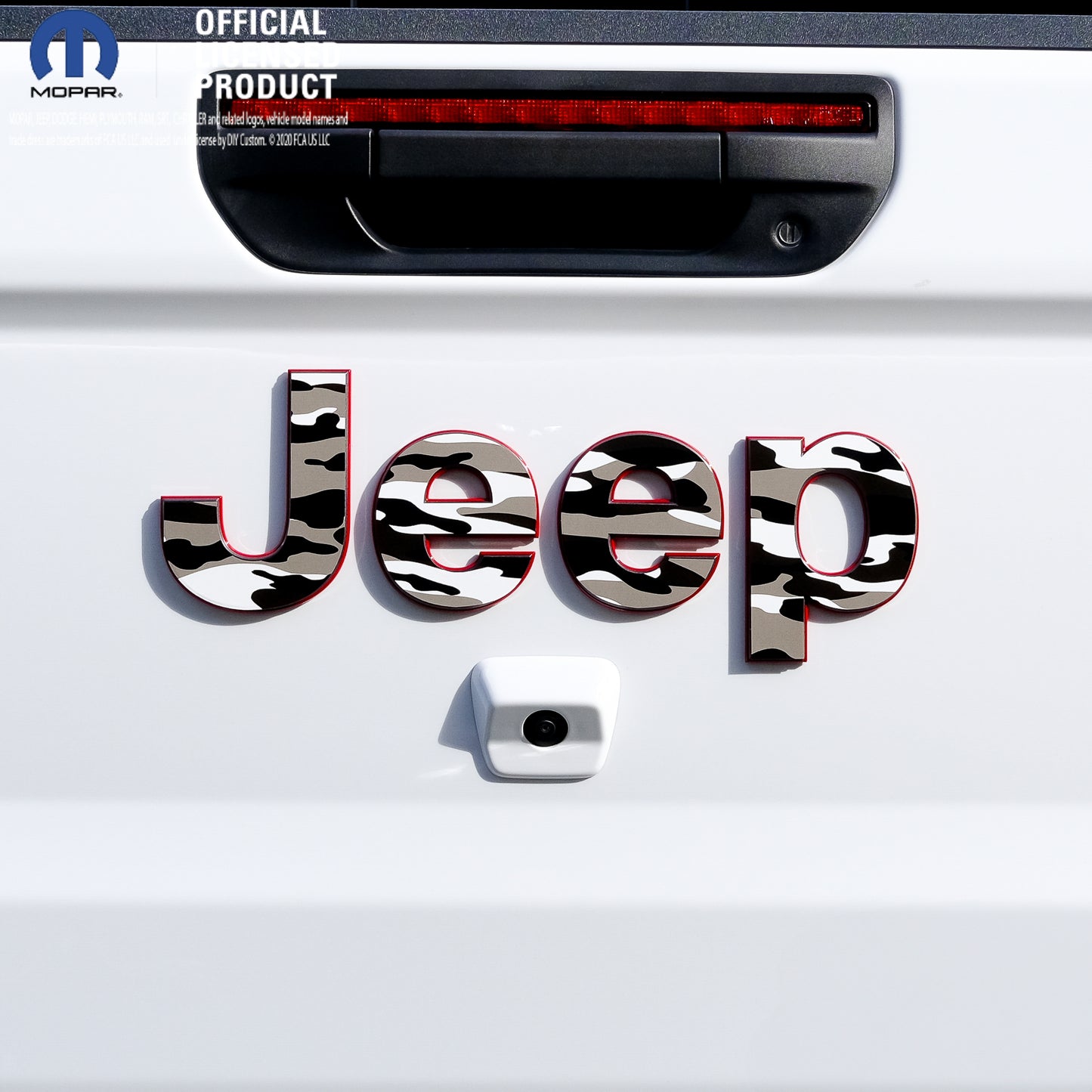 Jeep Emblem Overlay Decals - Grayscale Camo