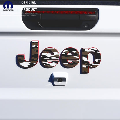 Jeep Emblem Overlay Decals - Grayscale Camo