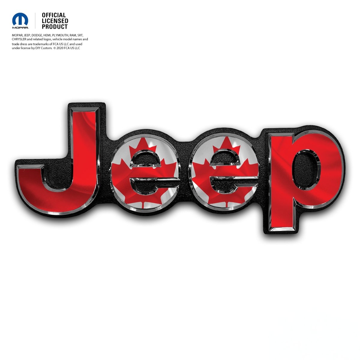 Jeep Emblem Overlay Decals - Canadian Flag - Tiny Wrapz
