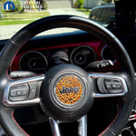 Jeep Wrangler JL Gladiator Steering Wheel Circle Leopard Vinyl Decal Sticker - Tiny Wrapz