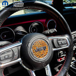 Jeep Wrangler JL Gladiator Steering Wheel Circle Leopard Vinyl Decal Sticker - Tiny Wrapz