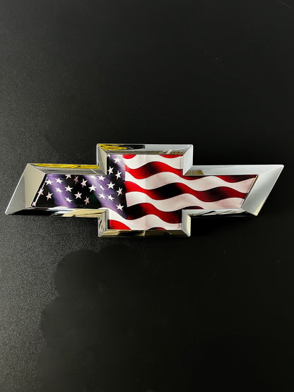 American Flag Grill Emblem Overlay Premium Vinyl Decal Fits 2014-2019 Chevrolet Silverado