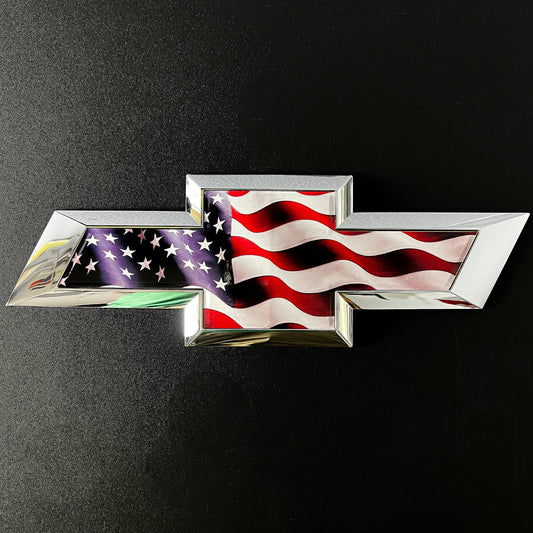 American Flag Tailgate Emblem Overlay Premium Vinyl Decal Fits 2014-2019 Chevrolet Silverado