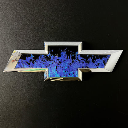 Blue Fire Flames Tailgate Emblem Overlay Premium Vinyl Decal Fits 2014-2019 Chevrolet Silverado