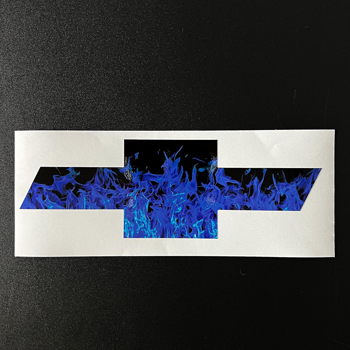 Blue Fire Flames Tailgate Emblem Overlay Premium Vinyl Decal Fits 2014-2019 Chevrolet Silverado