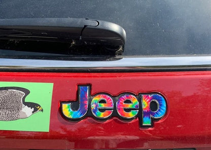 Jeep Emblem Overlay Decals - Tie Dye