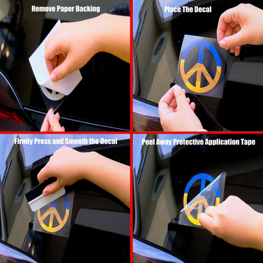 Magenta Peace Wave Left & Right Mirrors Vinyl Decals Fits All Jeeps