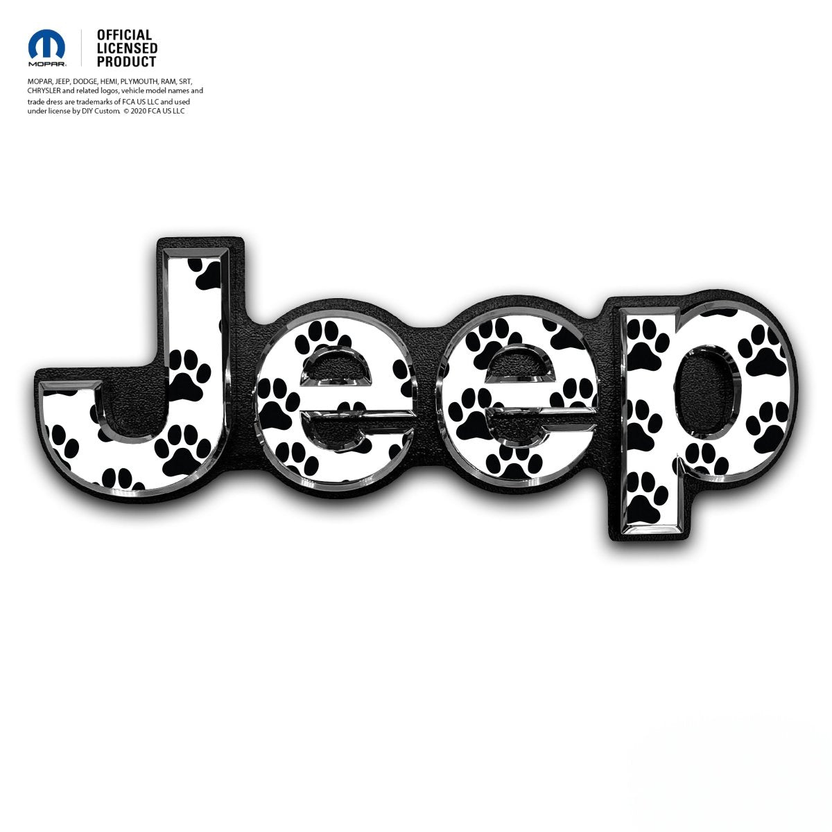 Jeep Emblem Overlay Decals - Dog Paws - Tiny Wrapz