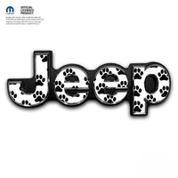 Jeep Emblem Overlay Decals - Dog Paws - Tiny Wrapz