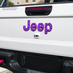 Jeep Emblem Overlay Decals - Dog Paws  Purple Black - Tiny Wrapz