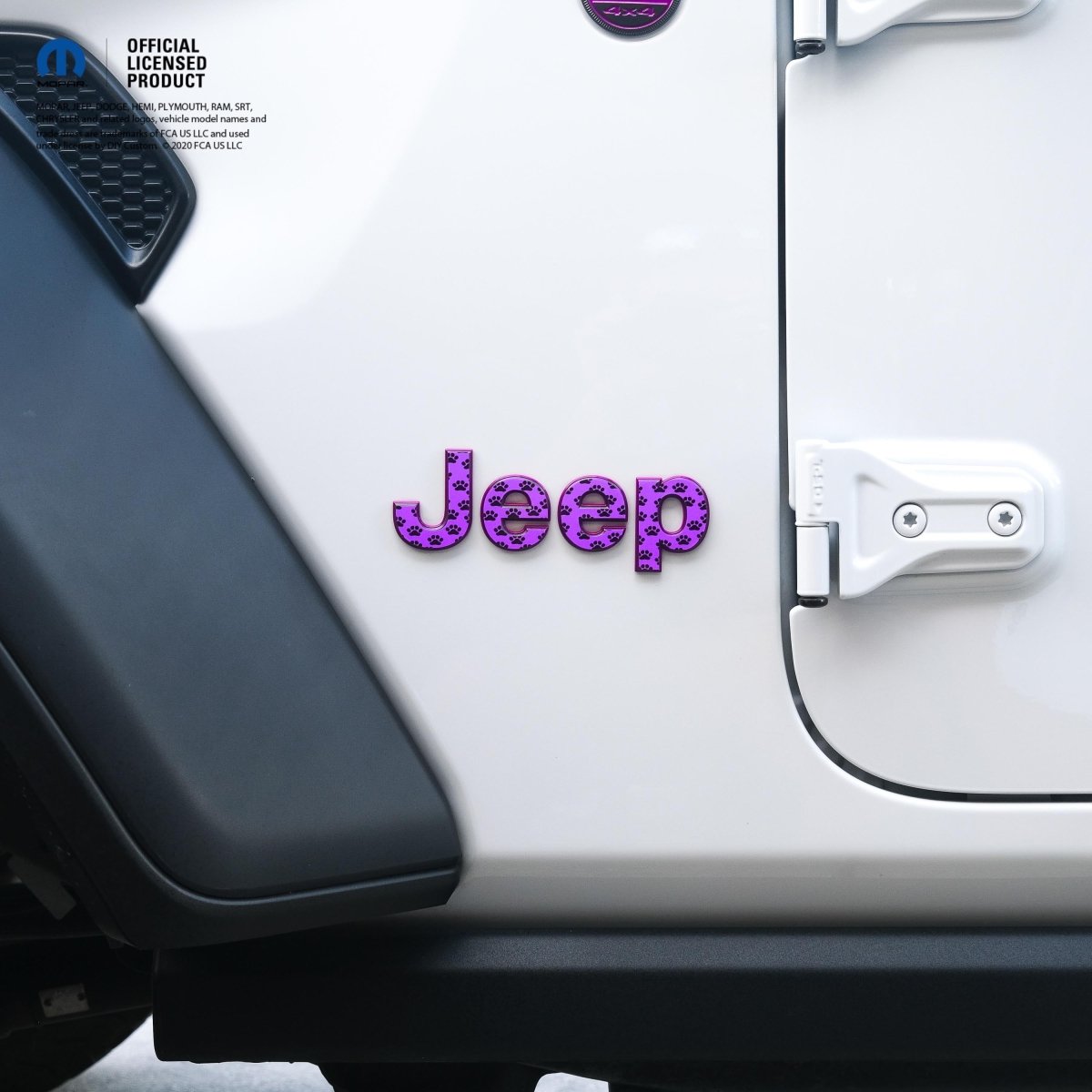 Jeep Emblem Overlay Decals - Dog Paws - Tiny Wrapz
