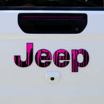 Jeep Emblem Overlay Decals - Dripping Pink - Tiny Wrapz