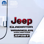 Jeep Emblem Overlay Decals - Dripping Red