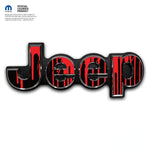 Jeep Emblem Overlay Decals - Dripping Red - Tiny Wrapz