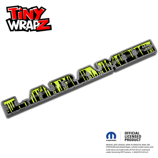 RAM LARAMIE Emblem Overlay Decals Dripping Lime Green Fits 2019-2026