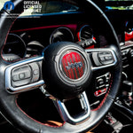 Jeep Wrangler JK Steering Wheel Circle Dripping Red Vinyl Decal Sticker 2007-2017 - Tiny Wrapz
