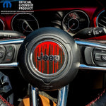 Jeep Wrangler JK Steering Wheel Circle Dripping Red Vinyl Decal Sticker 2007-2017 - Tiny Wrapz