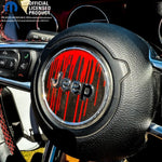 Jeep Wrangler JK Steering Wheel Circle Dripping Red Vinyl Decal Sticker 2007-2017 - Tiny Wrapz