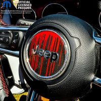 Jeep Wrangler JK Steering Wheel Circle Dripping Red Vinyl Decal Sticker 2007-2017 - Tiny Wrapz