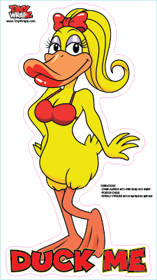 Duck Me Sticker Decal - Tiny Wrapz