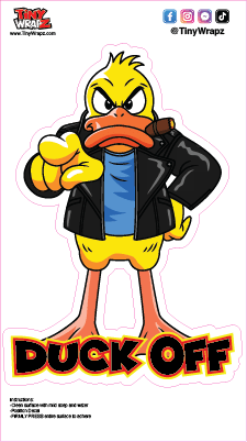 Duck OFF Sticker Decal - Tiny Wrapz