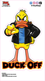 Duck OFF Sticker Decal - Tiny Wrapz