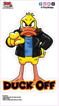 Duck OFF Sticker Decal - Tiny Wrapz