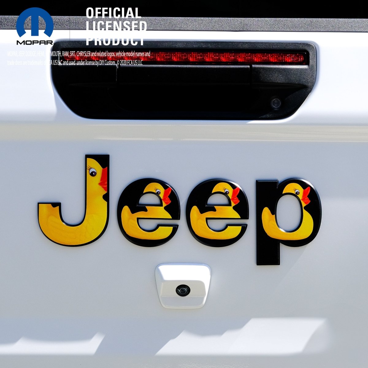 Jeep Emblem Overlay Decals - Ducks on Black - Tiny Wrapz