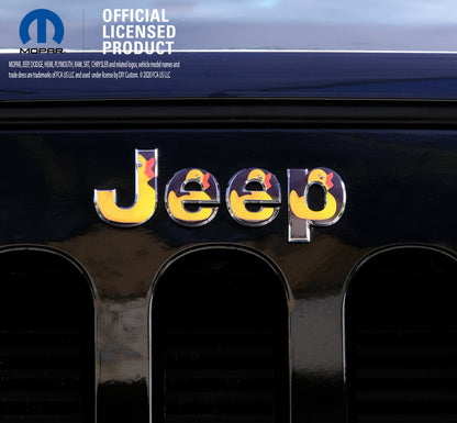 Jeep Emblem Overlay Decals - Ducks on Black