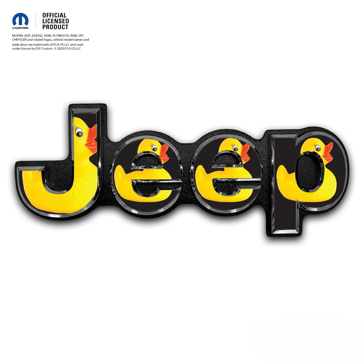 Jeep Emblem Overlay Decals - Ducks on Black - Tiny Wrapz