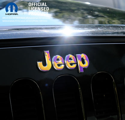 Jeep Emblem Overlay Decals - Ducks On Purple