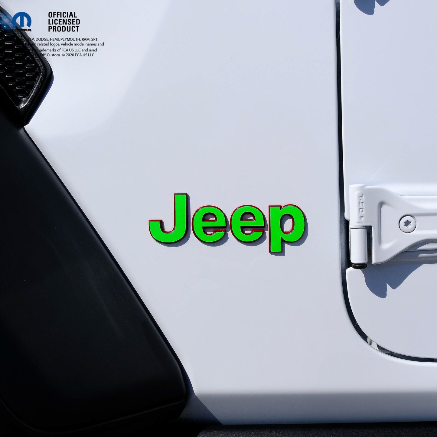 Jeep Emblem Overlay Decals Fluorescent Colors