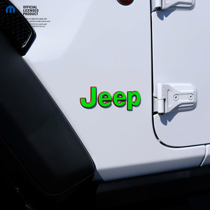 Jeep Emblem Overlay Decals Fluorescent Colors