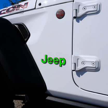 Jeep Emblem Overlay Decals Fluorescent Colors