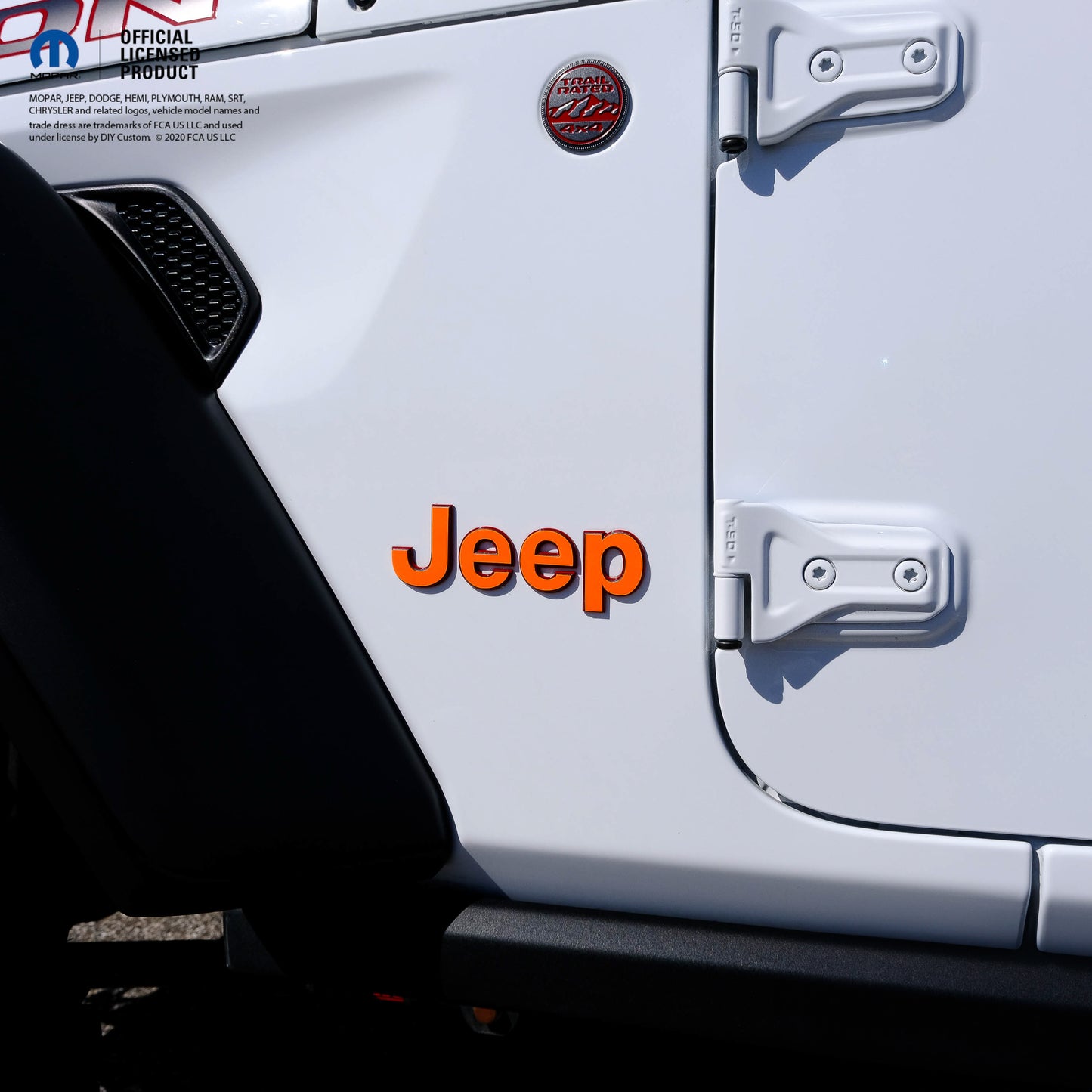 Jeep Emblem Overlay Decals Fluorescent Colors