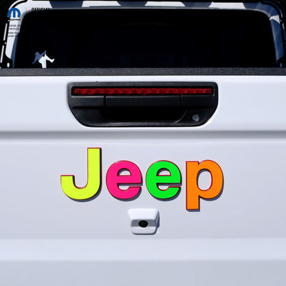 Jeep Emblem Overlay Decals Fluorescent Colors