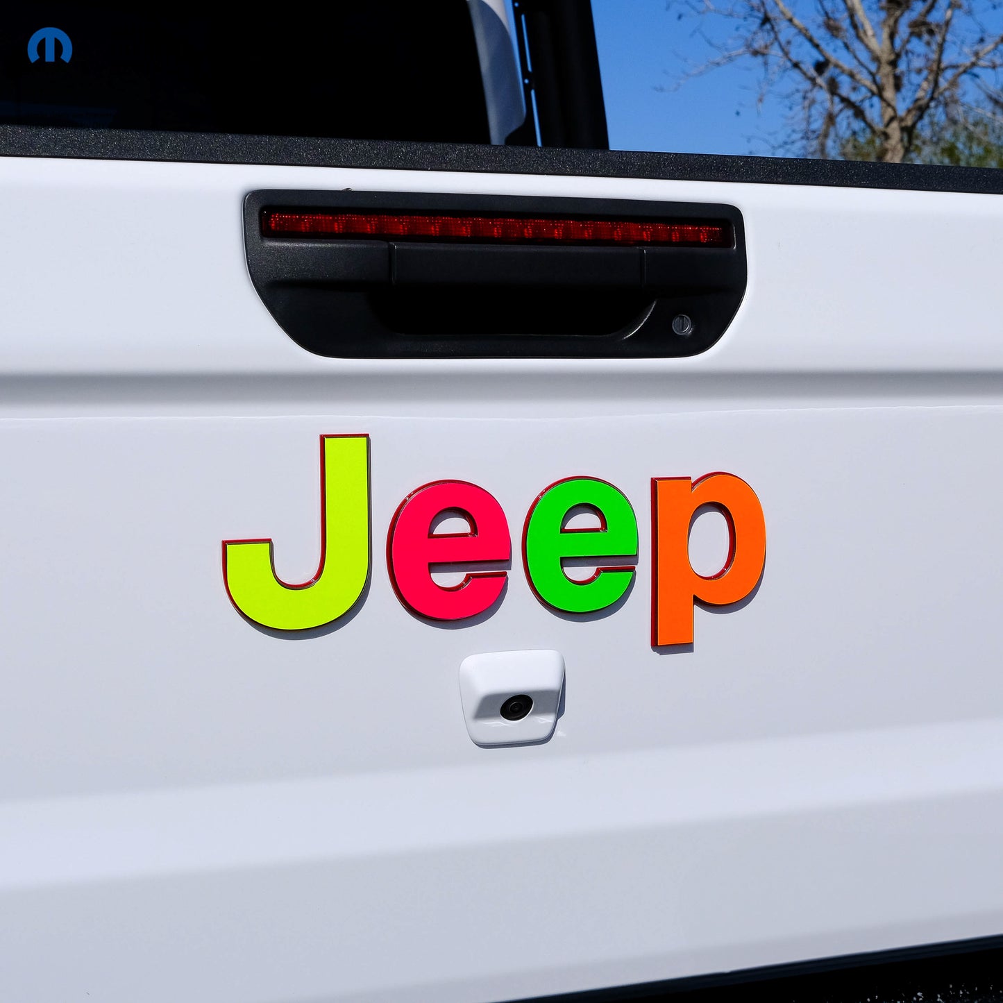 Jeep Emblem Overlay Decals Fluorescent Colors