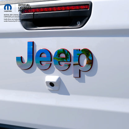 Holographic Jeep Emblem Overlay Decals - The Beach