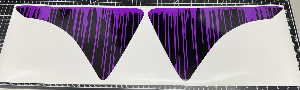 Jeep Fender Vent Decals Pair "Dripping Purple" Fits 2007-2017 Wrangler JK