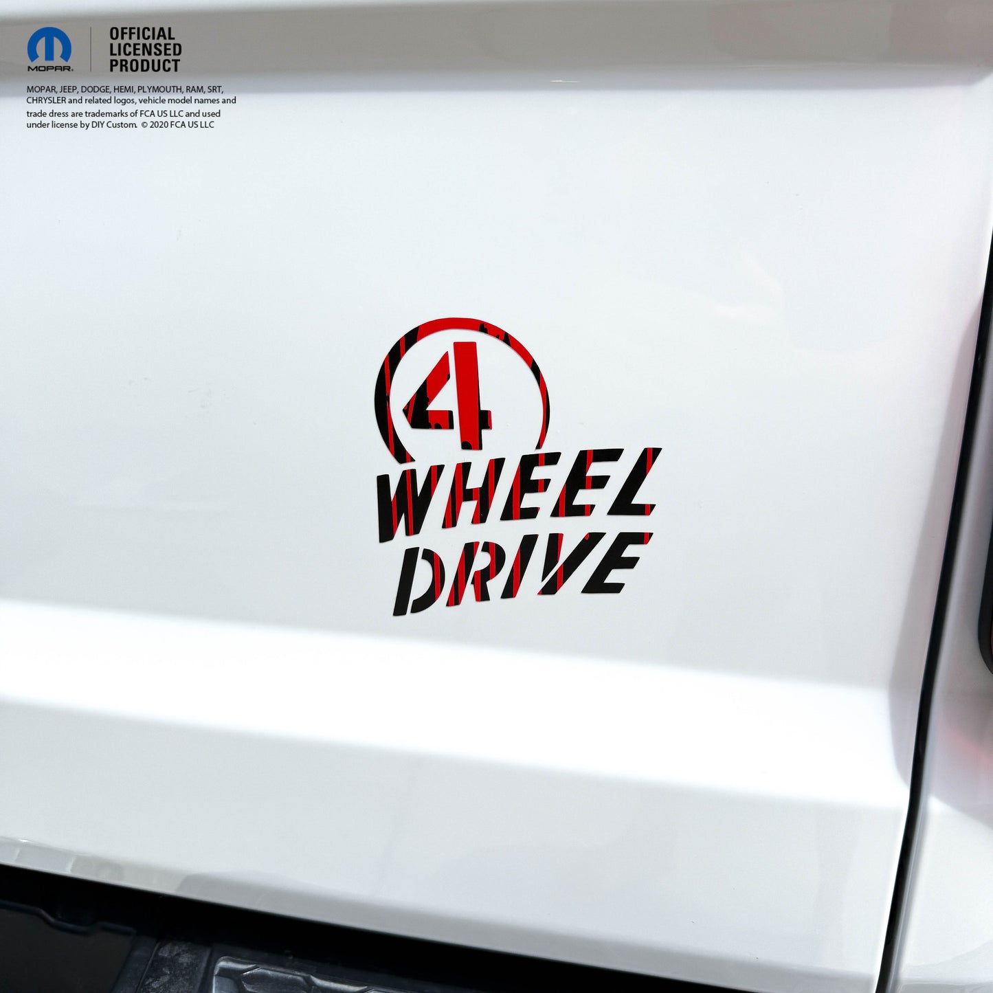 4 Wheel Drive Decal Dripping Red Print- Fits All Jeeps