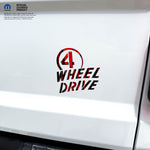 4 Wheel Drive Decal Dripping Red Print- Fits All Jeeps