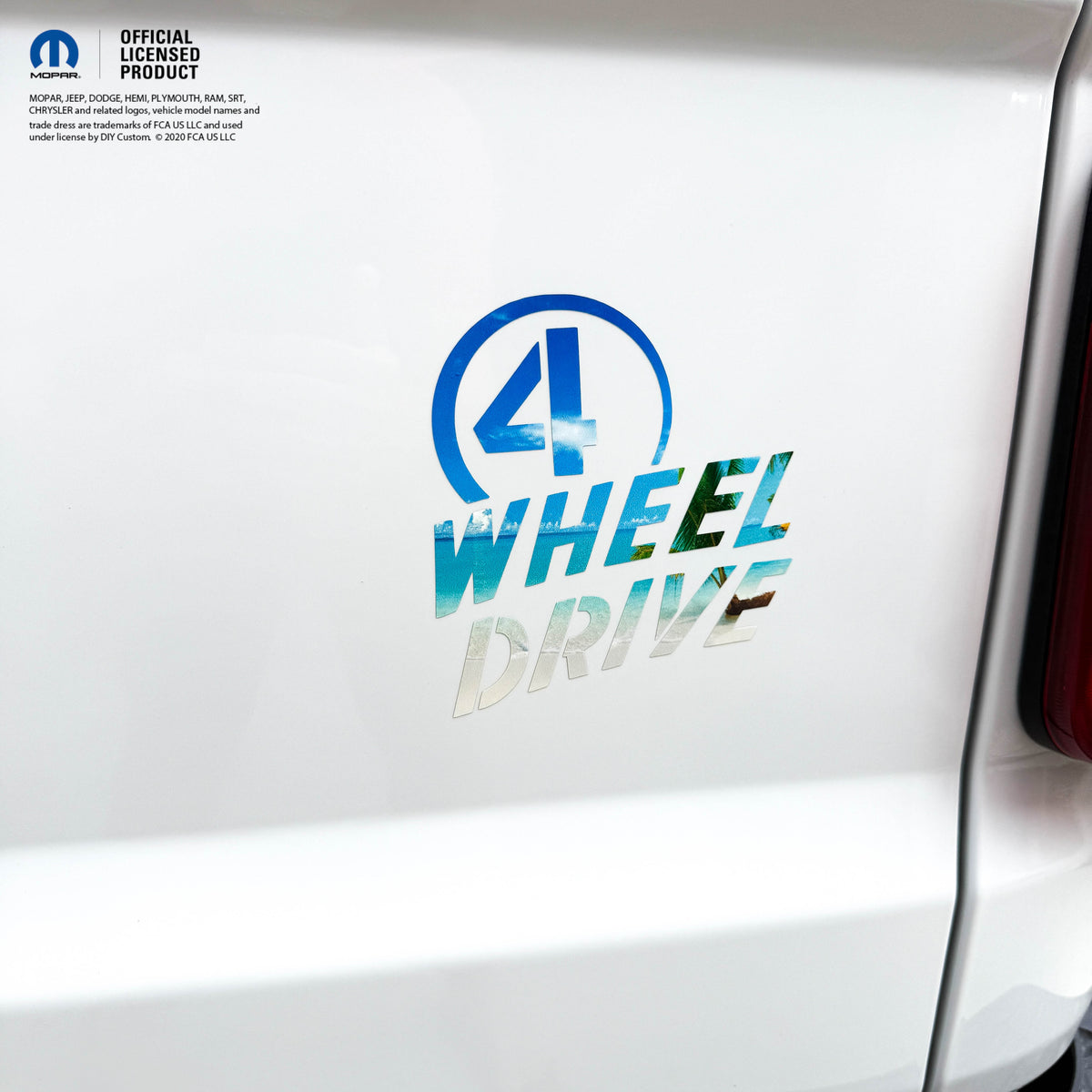 4 Wheel Drive Decal The Beach- Fits All Jeeps