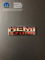 RAM 1500 HEMI Fender Emblem Overlay Decals (Pair) REAL FLAMES Fits 2013-2024